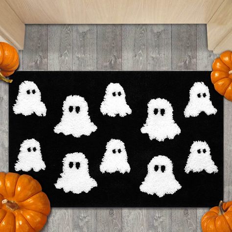 PRICES MAY VARY. 👻🌺【Happy Halloween Decorative Mat】: Our Happy Halloween Decorative Mat is a must-have addition to your Halloween decor. Designed with a festive and playful spirit, this mat adds a touch of charm and spookiness to your home during the Halloween season. 👻🌺【16x24 Inch Imitation Cashmere Rugs】: Measuring 16x24 inches, this rug offers a perfect size for various areas of your home. Made from high-quality imitation cashmere, it provides a soft and luxurious texture that adds comfor Halloween Decor Room Bedrooms, House Room Design, Halloween Rug, Halloween Bathroom Decor, Halloween Bedroom Decor, Halloween Board, Patterned Rugs, Halloween Room, Halloween Bathroom