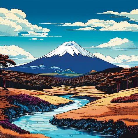 Colorful Cotopaxi volcano landscape. Wonderful design perfect for people who love mountains and nature. Volcano Landscape, Cotopaxi Volcano, Love Mountains, Gift For Your Girlfriend, Gifts For Your Girlfriend, Girlfriend Boyfriend, Volcano, Ecuador, Peru