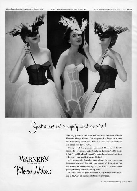 Warner's Merry Widow 1950s Lingerie, Merry Widow, Bullet Bra, Lingerie Inspiration, Vintage Trends, Popular Handbags, Vintage Life, Vintage Lingerie, Sewing Tips