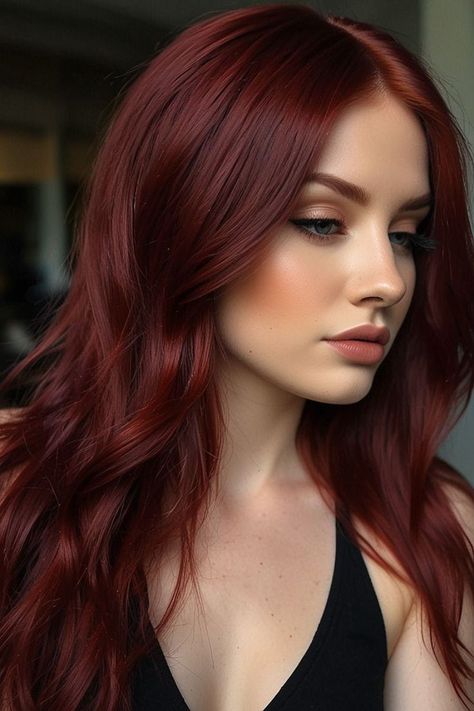 Rich Red Hair, Deep Cherry Red Hair, Warm Red Hair, Deep Red Hair Color, Nurse Hair, Red Hair Colors, Blood Red Hair, Auburn Red Hair, Hair Colors To Try