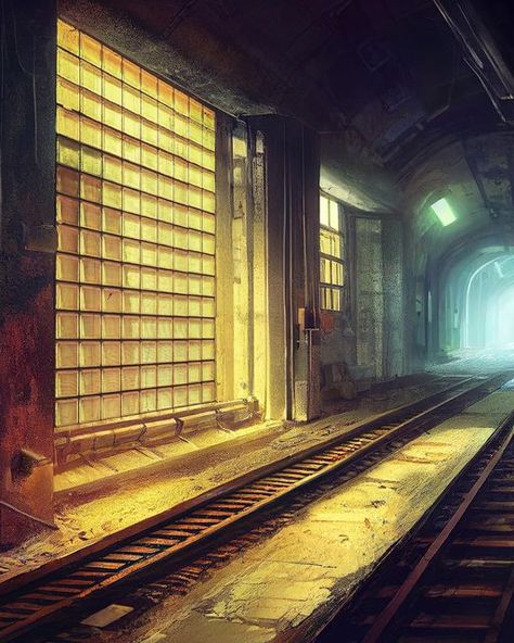 Oknice Art on Instagram: "Underground Tunnel - old transport tunnel under a cyberpunk city. I’ve been watching the new animation series Cyberpunk 2077: Edgerunners, and wow, It’s very good! I expected it to be mediocre at first, but from the quality of art, animation, story; it’s at least an 8 or 9. What a gem of a scifi show! Respect to all who worked on it. - #photoshop #photobash #mattepainting #aiart #midjourney #digitalart #digitalpainting #procreate #painting #conceptart #illustration #c It Takes Two Game, Cyberpunk 2077 Edgerunners, Cyberpunk Game, Animation Story, Procreate Painting, Cyberpunk Games, Show Respect, Underground Tunnels, Art Animation