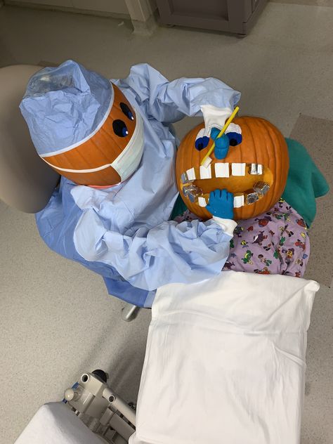 Pumpkin Dental Ideas, Pumpkin Decorating Contest Dentist, Pumpkin Carving Ideas Dental, Dental Office Pumpkin Ideas, Dental Pumpkin Painting Ideas, Dental Pumpkin Carving Ideas, Dental Halloween Decor, Halloween Pumpkin Decorating Contest, Dental Themed Pumpkins