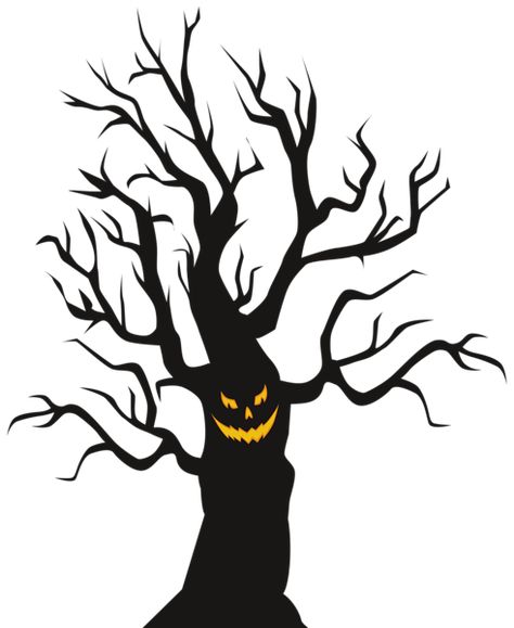 Halloween Clipart Free, Scary Tree, Happy Birthday Illustration, Bicycle Illustration, Spooky Tree, Witch Silhouette, Tree Template, Balloon Illustration, Cartoon Trees