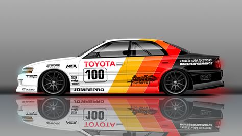 Toyota Livery, Jdm Livery, Race Car Livery, Car Livery Design, Drift Livery, Car Vinyl Graphics, Car Sticker Ideas, Car Liveries, Livery Design