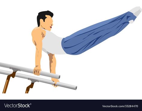 Gymnastics on parallel bars 3d vector image on VectorStock 3d Vector Illustration, 3d Vector, 3d Svg, Templates Free, Transparent Png, Creative Fabrica, Design Template, Gymnastics, Png Images