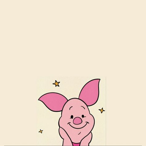 Piglet Winnie The Pooh Drawing, Piglet Aesthetic, Piglet Wallpaper, Piglet Painting, Disney Widgets, Piglet Tattoo, Piglet Drawing, Piglet Face, Piglet Cartoon