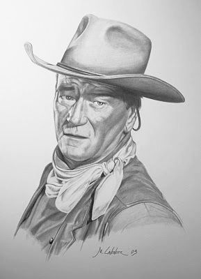 John Cowboy Movies, Portrait Au Crayon, Cowboy Wall Art, Western Artwork, Pencil Drawing Tutorials, Wilde Westen, Drawing Faces, Celebrity Drawings, Cowboy Art