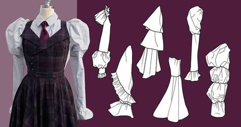 The Starcrossed Sleeve Guide — Gunnar Deatherage Victorian Sleeves Pattern, Victorian Sewing Patterns Free, Sleeve Types And Styles, Puff Sleeve Pattern Drafting, Goth Sewing Patterns, Gunnar Deatherage, Shawl Sewing Pattern, Sleeve Sewing Tutorial, Knitting Sleeves