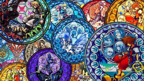 Stained Glass Wallpaper, Heart Wallpaper Hd, Glass Wallpaper, Kingdom Hearts Wallpaper, Kingdom Hearts Games, Christmas Wallpaper Hd, Kingdom Hearts Characters, Hearts Wallpaper, Kingdom Hearts Art