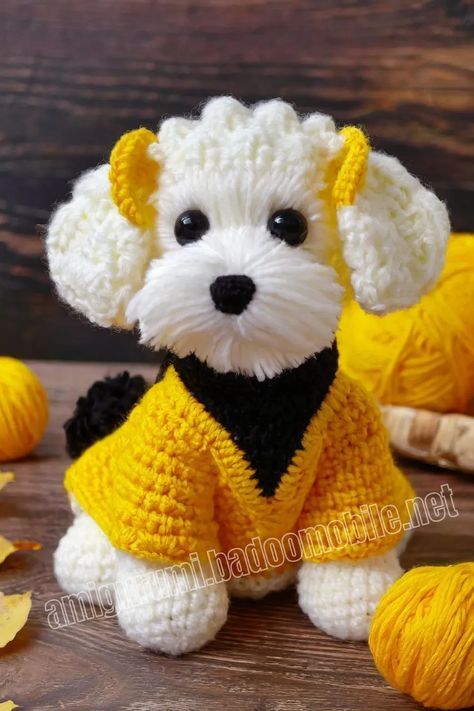 Diy Crochet Animals, Crochet Dogs, Crochet Dog Patterns, Crochet Toys Free, Crocheting Projects, Easy Crochet Animals, Crochet Dolls Free Patterns, Decor Hacks, Crochet Baby Toys