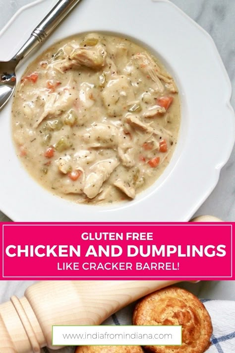 Chicken And Dumplings Gluten Free, Dumplings Gluten Free, Gluten Free Chicken And Dumplings, Gluten Free Dumplings, Gluten Free Main Dishes, Diner Recept, Gluten Free Meals, Homemade Gluten Free, Gluten Free Foods