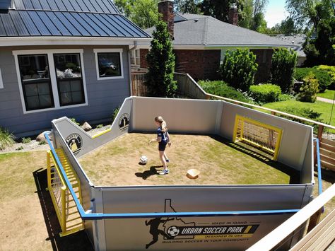 Backyard Soccer Field, Panna Cage Soccer Backyard Ideas, Backyard Soccer Field Ideas, Backyard Soccer Field, Soccer Backyard, Backyard Soccer, Turf Design, Backyard Football, Indoor Soccer Field, Turf Backyard