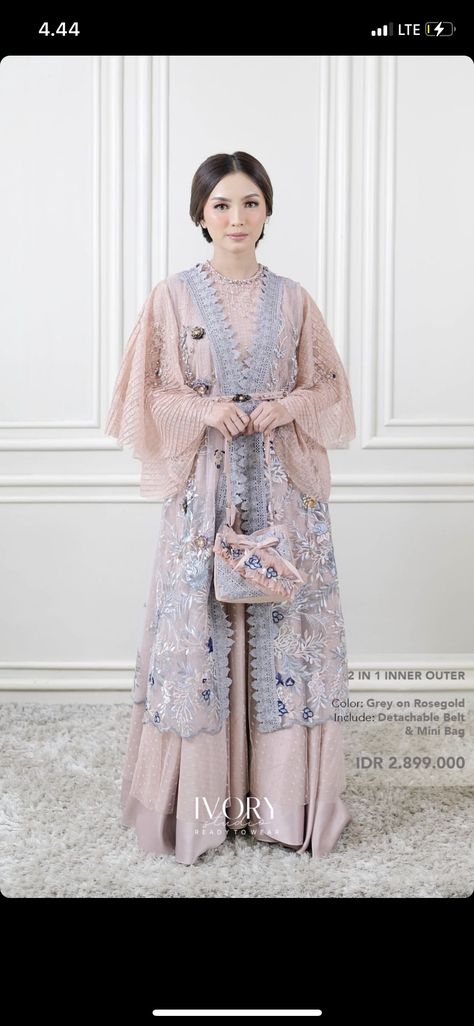 Ivory Studio Kebaya, Model Brukat, Brukat Dress, Model Dress Kebaya, Kebaya Lace, Gaun Koktail, Kebaya Modern Dress, Kebaya Dress, Modest Fashion Hijab