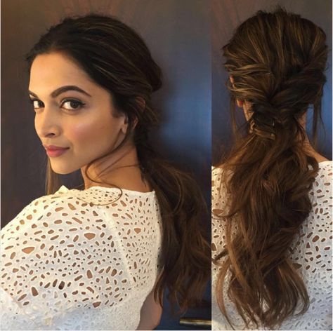 Deepika Hairstyles, Deepika Padukone Hair, Brothers Movie, Pony Hairstyles, Medium Hair Color, Indian Wedding Hairstyles, Bollywood Hairstyles, Oval Face Hairstyles, Wedding Makeup Looks