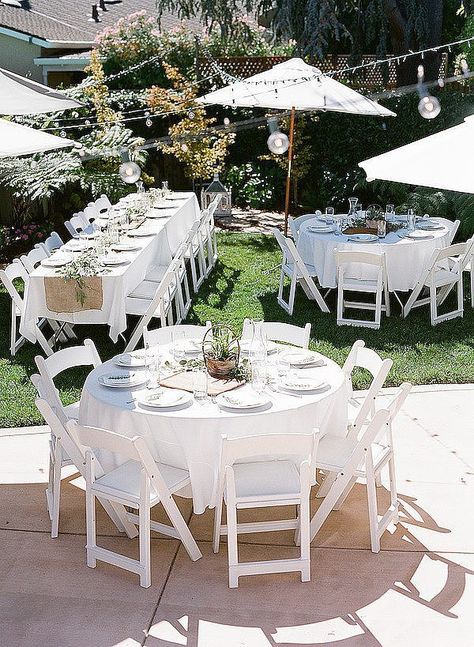 Before the party gets under way, snap a shot of the setup so she can remember all of the effort that went i... Baby Shower Table Set Up, Backyard Baby Showers, Pinterest Baby, Backyard Bridal Showers, Party Seating, Outdoor Baby Shower, Outdoor Baby, Baby Shower Table, Table Set Up