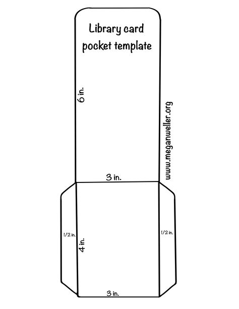 This is a FREE printable template available to download. This pattern is for a library-card style pocket, perfect for scrapbooking, paper crafts, junk journals, altered books, sketchbooks, and more! Library Book Card Template, Sketchbook Pocket Diy, Library Card Template Free Printable, Library Pocket Template Free Printable, Pocket Envelope Template Free Printable, Paper Pocket Template, Journal Pockets Templates, Free Printable Library Cards, Pocket Template Printable