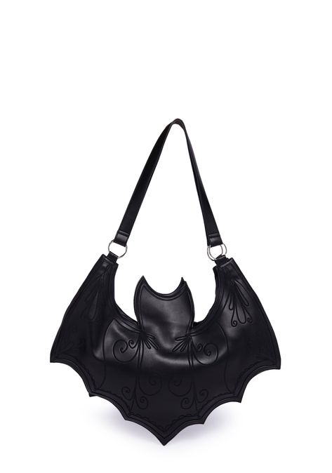 Free, fast shipping on Bat Enigma Mega Tote at Dolls Kill, an online Halloween and costumes store. Shop our exclusive collection of Trickz N' Treatz costumes, shoes, and accessories here. Bat Diy, Bat Purse, Goth Bag, Accessory Wall, Bat Bag, Faux Fur Outfit, Bat Shape, Current Mood Clothing, Goth Chic