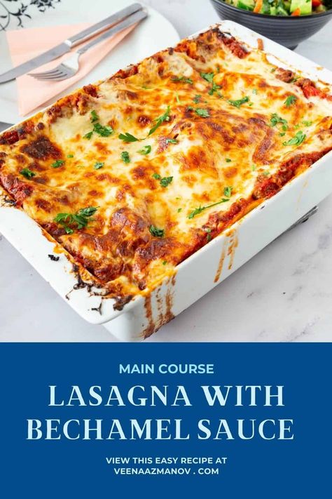 Sauce For Lasagna, Lasange Recipe, Lasagna Bechamel, Lasagna With Bechamel, Lasagna Meat Sauce, Lasagna With Bechamel Sauce, White Cheese Sauce, Bechamel Sauce Recipe, Pasta Gnocchi