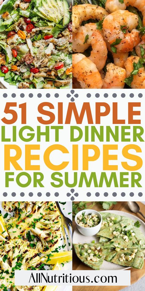 If you’re looking for easy dinner recipes that are both healthy and delicious, look no further. These dinner meal ideas are both light and filling, making them great for any occasion. Enjoy these easy dishes in your meal plan all summer long! Light Make Ahead Dinners, Good Healthy Pasta Recipes, Light Summer Dinners Healthy, Light And Filling Meals, Easy Dinners For Hot Summer Nights, Light Refreshing Dinner, Easy Light Recipes, Light And Fresh Meals, Healthy August Dinner Recipes