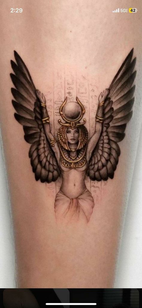 Small Egyptian Tattoo Men, Egyptian Tattoo For Women, Egyptian Goddess Tattoo, Underarm Tattoo, Egyptian Tattoo Sleeve, Egypt Tattoo, Books Open, Queen Tattoo, Goddess Tattoo