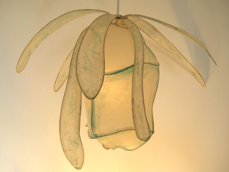 Pendants | Flickr Diy Fabric Light Shade, Paper Mache Lamp Shade Diy, Lantern Bedroom, Lampshade Art, Paper Lights, Jellyfish Pendant, Lantern Ideas, Paper Light, Light Installation