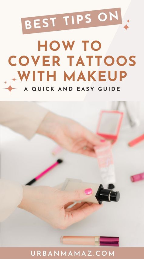 Want the best tips on how to cover tattoos with makeup? Check out this quick and easy guide on how to do that! Easy To Cover Tattoo Placement, How To Cover A Tattoo With Makeup, How To Cover Tattoos With Makeup, Covering Tattoos With Makeup, Cover Tattoos, Holiday Makeup Looks, Hooded Eye Makeup, Makeup Step By Step, Tattoo Cover-up