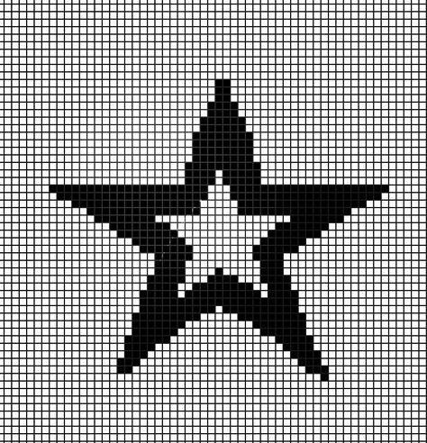 Pixel art Star Crochet Pattern Grid, Crochet Star Pixel Pattern, Pixel Art Pattern Star, Star Pixel Grid Crochet, Y2k Pixel Art Grid, Crochet Star Graph, Crochet Star Grid, Star Pixel Pattern, Pixel Art Pattern Aesthetic