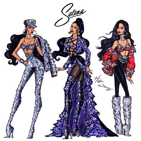 #Selena 26th anniversary. Which design is your fave? 🌹💜#… | Flickr Hayden Williams Fashion, Drag Ideas, Bratz Fashion, Outfits Drawing, Selena Quintanilla Outfits, Selena Quintanilla Fashion, 26th Anniversary, Selena Q, Hayden Williams