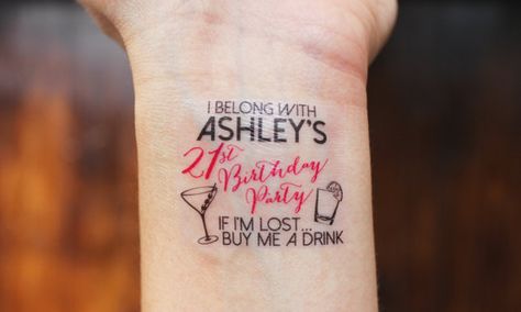 21 Party, 21st Birthday Girl, 21st Ideas, My 21st Birthday, Birthday Night, 21st Bday Ideas, Party Tattoos, 21st Birthday Ideas, Go Get Em