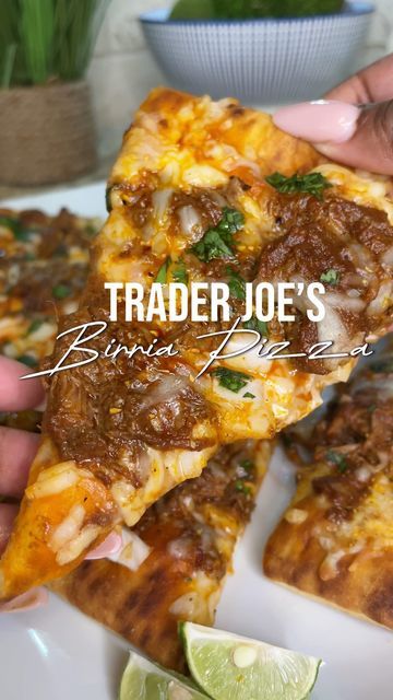 Trader Joe’s Birria Pizza, Birria Pizza Trader Joe’s, Trader Joes Pizza Recipe, Birria Pizza, Burrata Pizza, Dishes To Cook, Weekend Food, Trader Joes Recipes, Gourmet Pizza