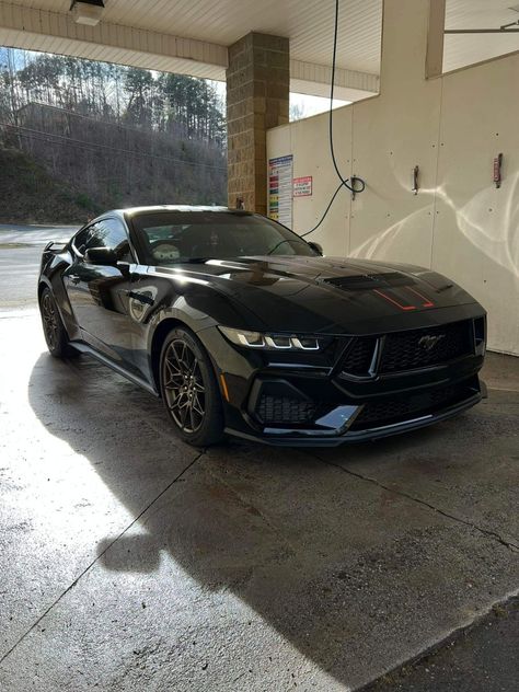 Mustang 2024, Ford Mustang Dark Horse, Gt Mustang, Mustang Black, 2024 Ford Mustang, Horse Black, Cars 2, Pretty Cars, First Car