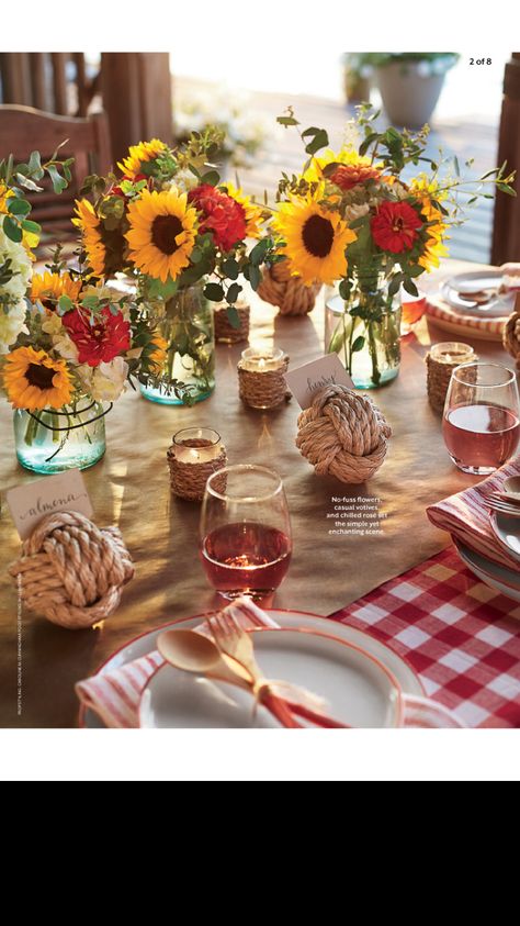 Quick And Easy Summer Lunch Ideas, Barbecue Table Decorations, Cookout Centerpieces Backyard Bbq, I Do Bbq Table Centerpieces, Bbq Table Setting Buffet Cute Ideas, Countryside Party, Rehersal Dinner Decor Bbq, Seafood Boil Party Decorations, Bbq Table Setting With Buffalo Plaid Table Vloth