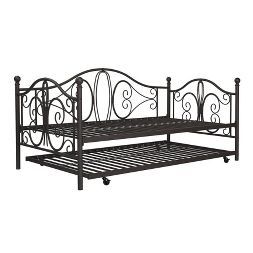 Metal Daybed With Trundle, Metal Daybed, Twin Mattress Size, Daybed With Trundle, Trundle Bed, White Room, Metal Beds, Bed Room, New Room