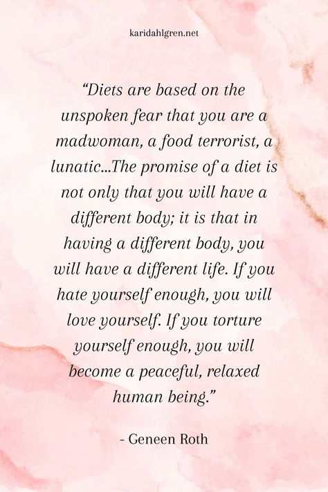 Overeating Quotes, Geneen Roth, Eating Psychology, Diet Mindset, Body Neutrality, Anti Diet, Eating Quotes, Over It Quotes, Reverse Psychology