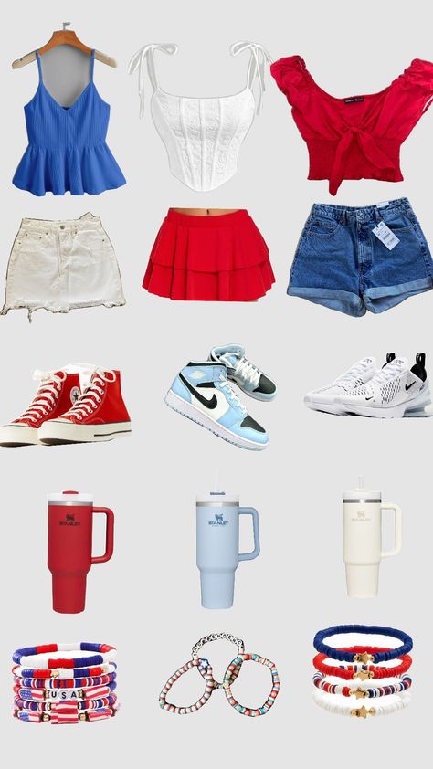 Pick ur 4th of July outfit! Forth Of July Outfits Aesthetic, Cute Fourth Of July Outfits, 4th Of July Fits, Church Camp Outfits, 4th Outfits, Fourth Of July Outfits, Camp Outfits, July Outfits, 4th Of July Outfit