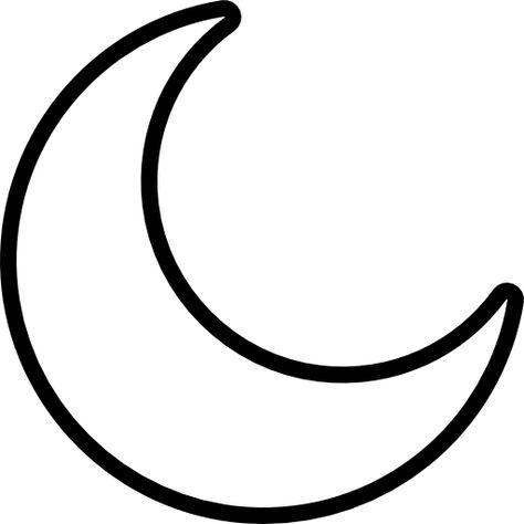 Moon Free Icon | Free Icon #Freepik #icon #freenature #freenight #freecrescent-moon #freehalf-moon Moon Drawing Black And White, Moon Cut Out, Moon Silloutes, Sketch Of Moon, Moon Outline Drawing, Moon Template Free Printable, Cartoon Moon Drawing, How To Draw The Moon, Moon Clipart Black And White