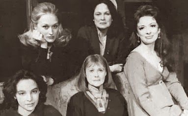 Meryl Streep, Colleen Dewhurst  Dixie Carter,Elizabeth Wilson and Kathleen Quinlan Colleen Dewhurst, Dixie Carter, The Bowery Boys, Shakespeare In The Park, Stage Production, Public Theater, Old Hollywood Stars, Hollywood Legends, Meryl Streep