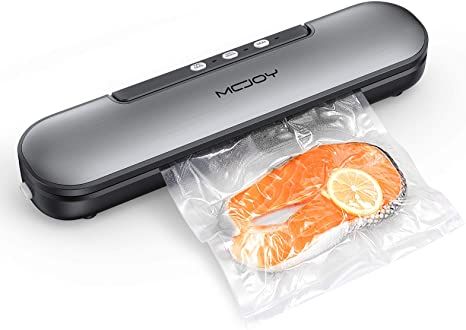 MCJOY Vacuum Sealer Machine, Automatic Operation Vacuum Air Sealing For Food Preservation System, Led Indicator Lights, Compact Design And Easy Clean, 10 Bags (Gray) Rice Maker, Vacuum Sealer Bags, Automatic Vacuum, Vacuum Sealers, Sous Vide Cooking, Freezer Burn, Electric Foods, The Push, Best Vacuum