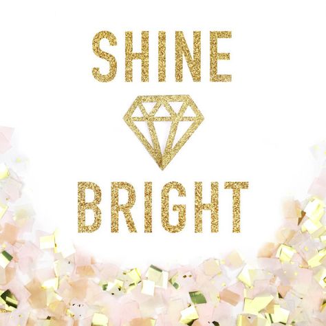 Shine Bright Gold Glitter Banner - Shine Bright Like a Diamond Gold Sparkle Banner - Party Decoration // Wedding Decor // Home Decor Bright Party Theme, Diamond Birthday Party, Diamond Birthday, Cheer Banquet, Diamond Theme, Gold Glitter Banner, Party Decorations Graduation, Sparkle Quotes, Diamond Party