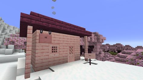 Dog House Minecraft, Interior Design Minecraft, Wood House Design, Blossom House, Minecraft Houses Blueprints, Minecraft Interior, Minecraft Interior Design, Cherry Blossom Trees, Minecraft Wallpaper