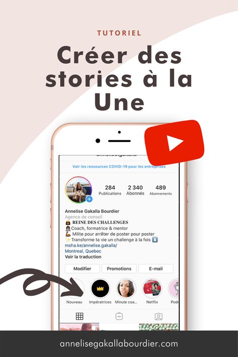 Comment créer des stories à la Une sur instagram ou highlights Business Pinterest, Story Insta, Instagram Tips, Instagram Marketing, Social Networks, Blogging Tips, Highlights, Marketing, Instagram