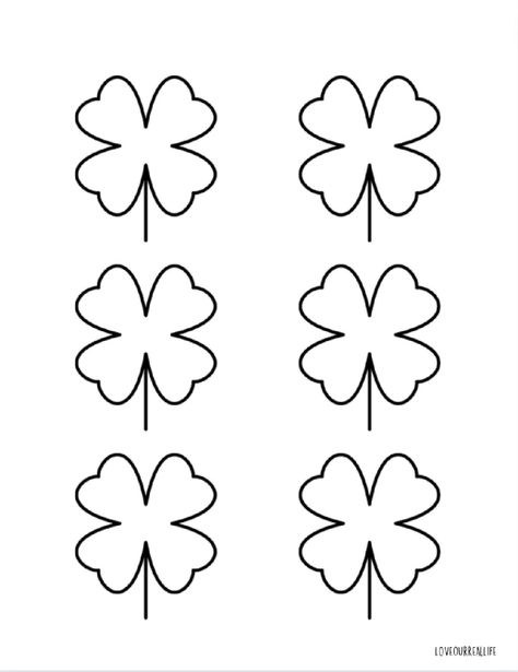 FREE Printable Shamrock Templates: For Coloring or St Patricks Day Crafts ⋆ Love Our Real Life Printable Shamrock Template, 4 Leaf Clover Template Free Printable, Clover Coloring Page, 4 Leaf Clover Outline, Four Leaf Clover Printable Free, Four Leaf Clover Drawing, Shamrock Template, 4 Leaves, 3d Pen