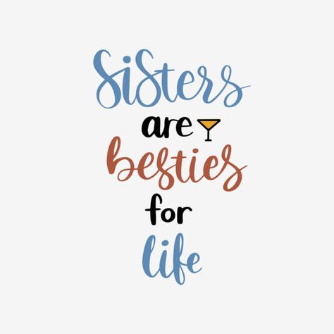 Blue Simple Sister Phrase Svg Art Word Line Art Svg, Raksha Bandhan Images, Sisters Drawing, Happy Rakhi, Sisters Quotes, Hand Painted Bible, Svg Art, Best Friend Drawings, Birthday Wishes For Sister