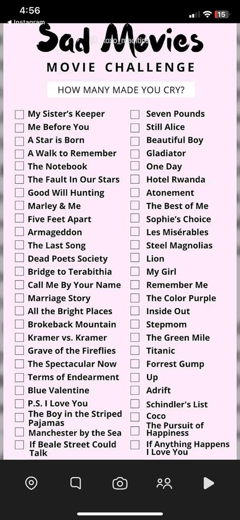 100 Movies To Watch List, The Saddest Movies To Watch, Psychological Movies, Hotel Rwanda, Still Alice, Sophie's Choice, My Sisters Keeper, Marley And Me, Bridge To Terabithia