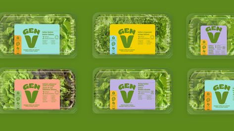 Lettuce Packaging, Hydroponic Lettuce, Eating Veggies, Vegetable Packaging, Gen V, Packaging System, Cereal Brands, Modern Agriculture, Simple Packaging