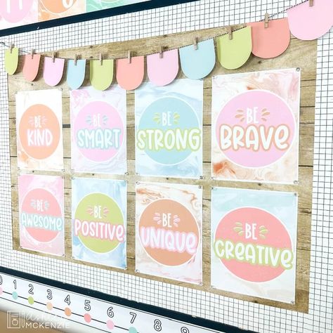 Pastel Preschool Classroom, Pastel Bulletin Board, Deco Classroom, Pastel Classroom Theme, Speech Classroom, Pastel Classroom Decor, Birthday Display In Classroom, Classroom Display Boards, Future Educator