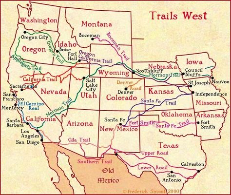 The California Gold Rush, 1848 to 1855, began on January 24th, 1848, when gold was found by James W. Marshall at Sutter's Mill in C... Genealogy Map, Pioneer Days, California Trail, Genealogy Ideas, Westward Expansion, The Oregon Trail, Wilde Westen, Into The West, Oregon Trail