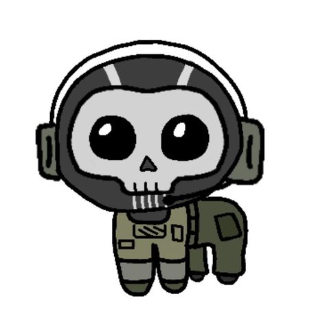 Ghost From Cod, Tbh Creature, Cod Memes, Ghost Drawing, Call Of Duty World, Call Off Duty, Call Of Duty Ghosts, Chibi Characters, Masked Man