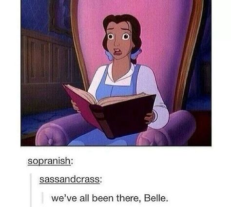 Bookworms can relate to Belle on so many levels. Find more funny Disney book memes in this list. Nerd Problems, Wallpaper Collage, Book Jokes, Reading A Book, Book Dragon, Disney Memes, Book Memes, E Card, Divergent