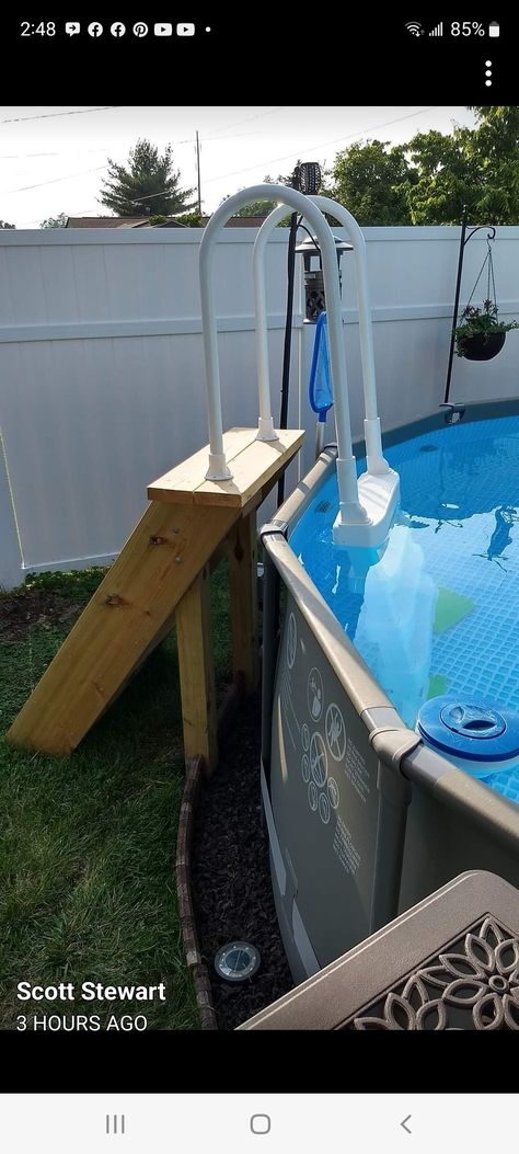 Pool Deck For Intex Pool, Small Deck For Above Ground Pool, Above Ground Pool Pump Ideas, Decorate Around Pool, Pool Area Decorating Ideas Above Ground, Intex Above Ground Pool Ideas, Small Pool Decks For Above Ground Pools, Dollar Tree Pool Hacks, Landscape Around Above Ground Pool